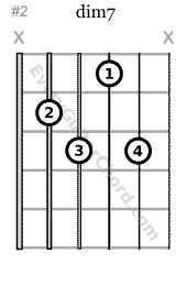 5th string root dim7 chord