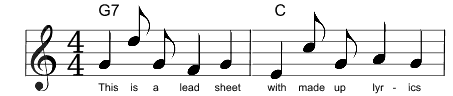 An example of a lead sheet