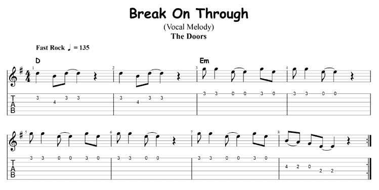 Break on Through Chorus